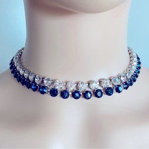 Swarovski Crystal Hot Collar double strand necklace